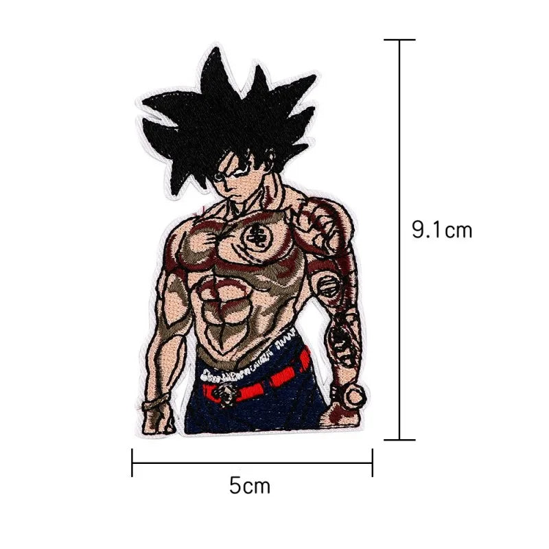 Écusson brodé Dragon Ball - Goku enfant au bâton rouge