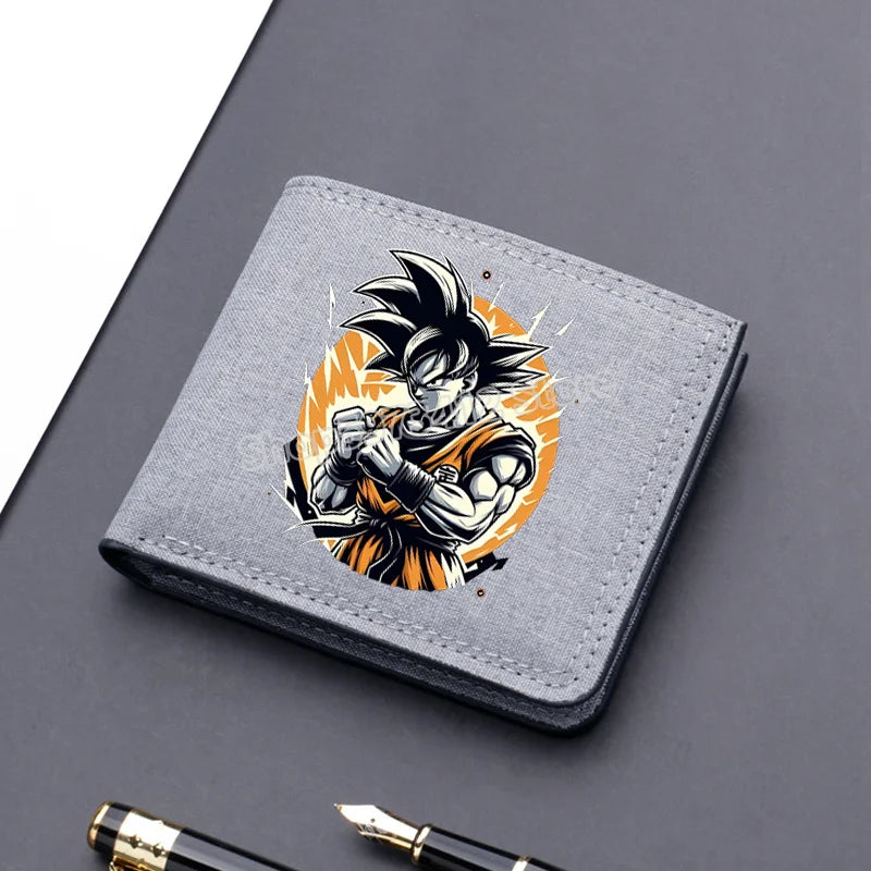 Dragon Ball patterned wallets - Ultra Instinct and Shenron child Goku