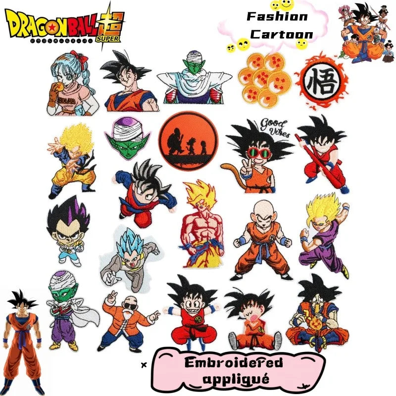 Dragon Ball gestickter Patch - Super Saiyan Gohan in lila Outfit