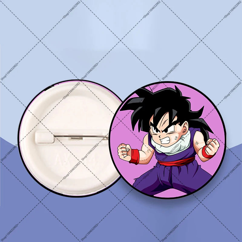 Distintivi rotondi Dragon Ball - Goku bambino e kanji Go