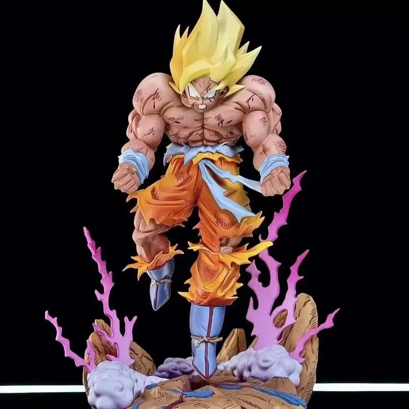 Dragon Ball Statuette - Goku Super Saiyan shirtless and purple lightning