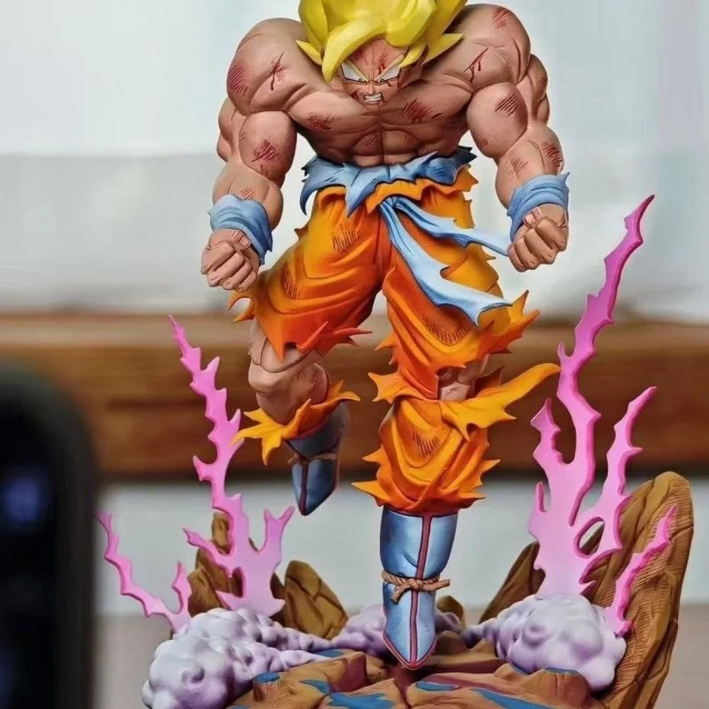 Action figure Dragon Ball - Goku Super Saiyan e aura viola