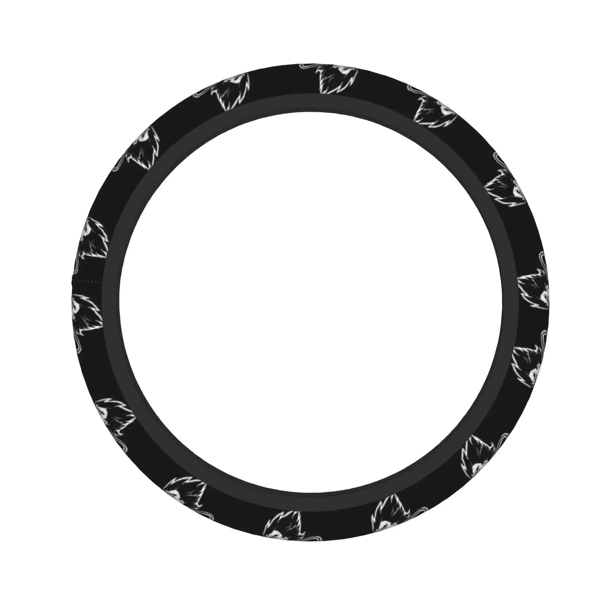 Dragon Ball steering wheel cover - Goku and warriors on orange background