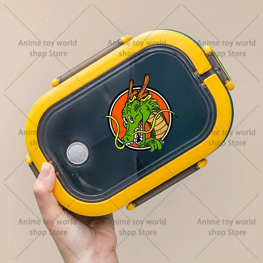 Boîte à goûter jaune Dragon Ball - Shenron autour du symbole orange