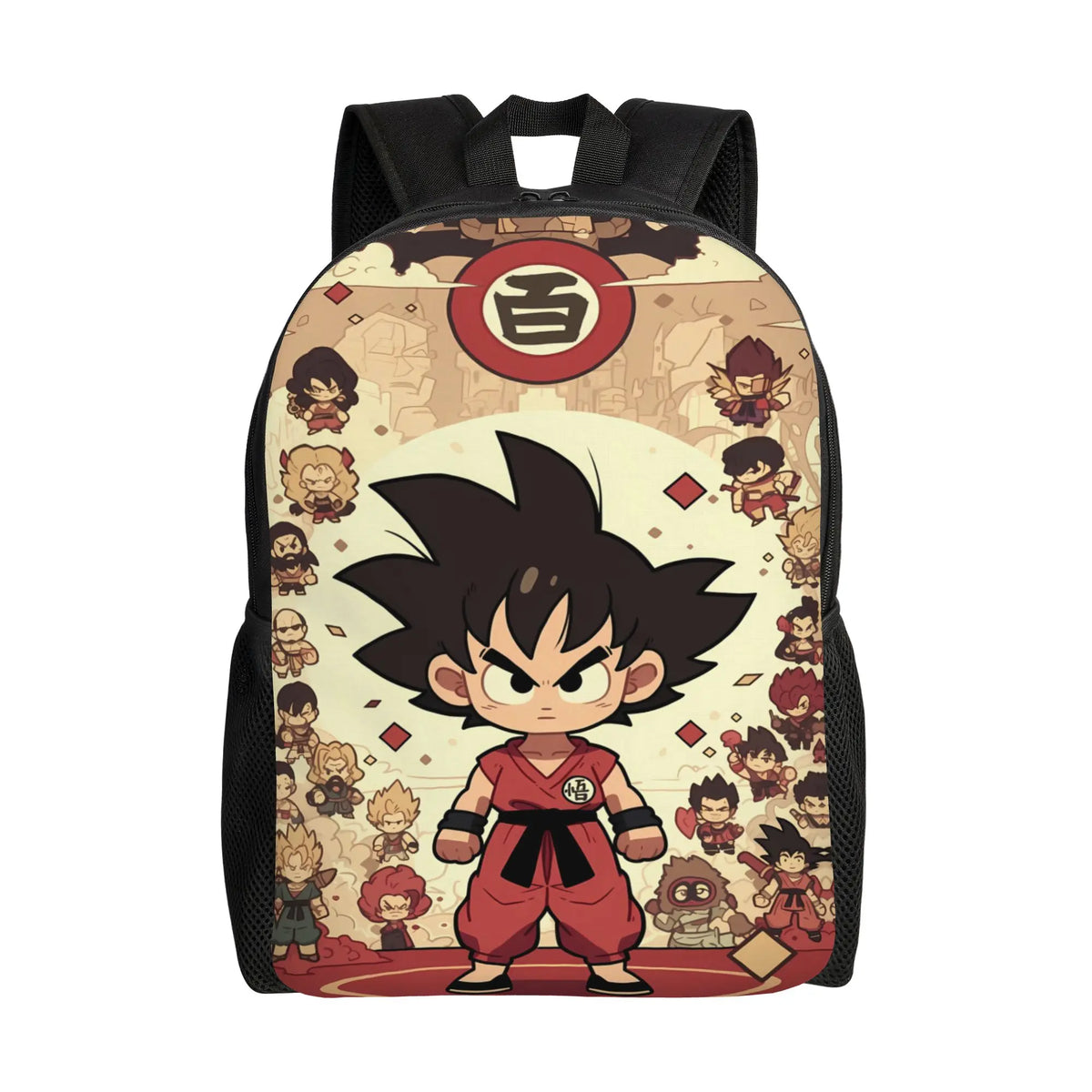 Mochila naranja Dragon Ball - Goku niño sosteniendo una bola de cristal