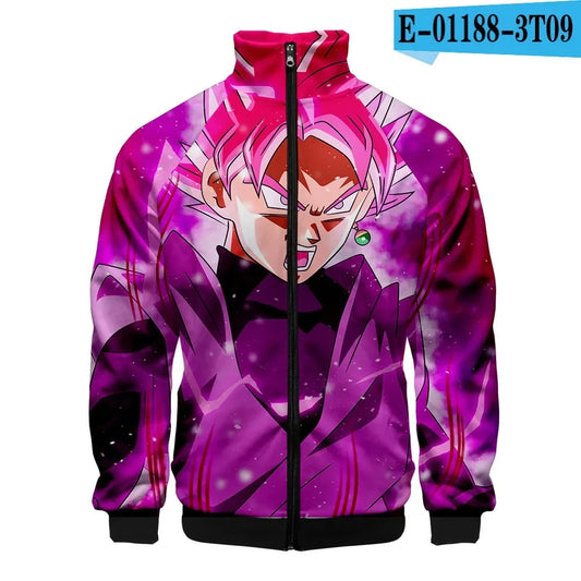 Veste zippée rose Dragon Ball - Black Goku Super Saiyan Rosé