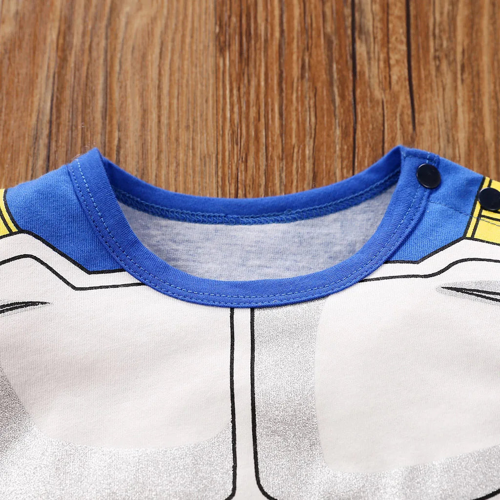 Combishort baby orange Dragon Ball - outfit of Goku and kanji Go