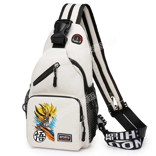 Dragon Ball witte schoudertas - Goku Super Saiyan en kanji Go