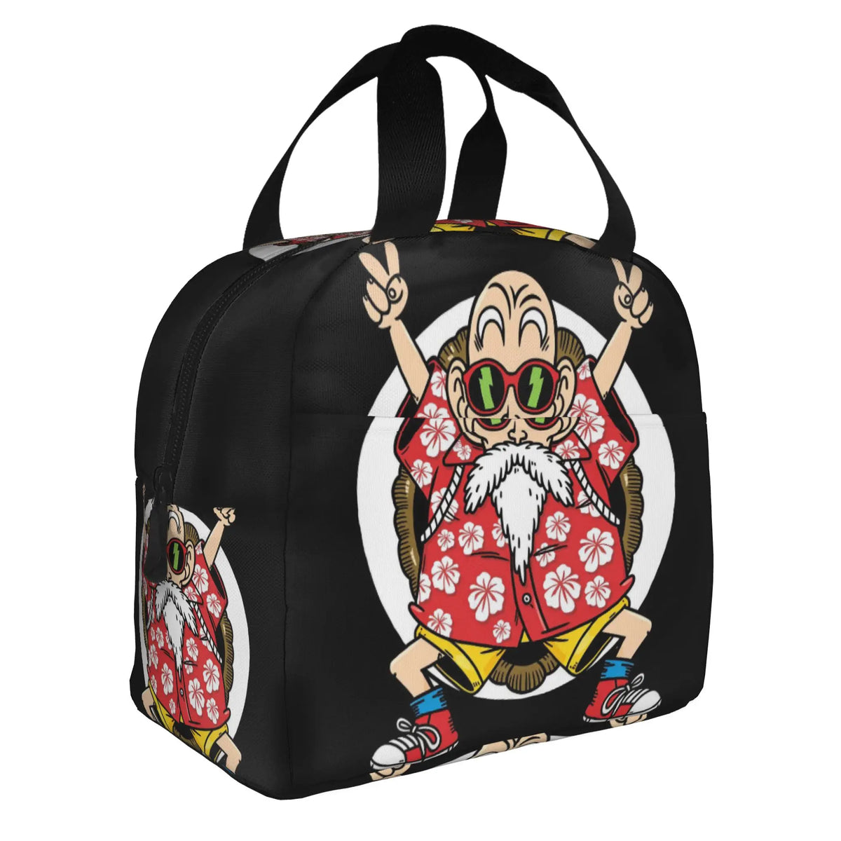 Bolsa de almuerzo negra y azul Dragon Ball - Goku y kanji Go