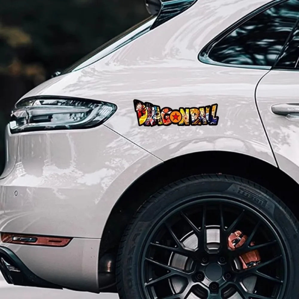 Sticker pour voiture Dragon Ball - logo aux portraits des personnages