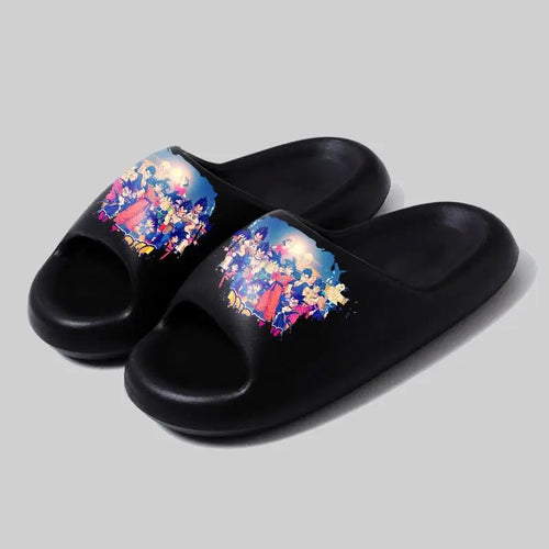 Black Dragon Ball slides - krijgers en blauwe energie bal