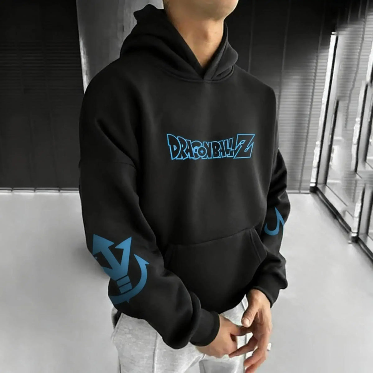 Black Hoodie Dragon Ball - Goku Super Saiyan und Red Dragon