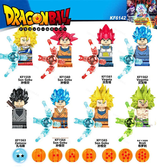 Dragon Ball mini figures to assemble - Saiyan transformations and crystal balls