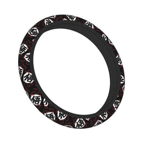 Coprivolante nero e rosso Dragon Ball - kanji Go bianchi