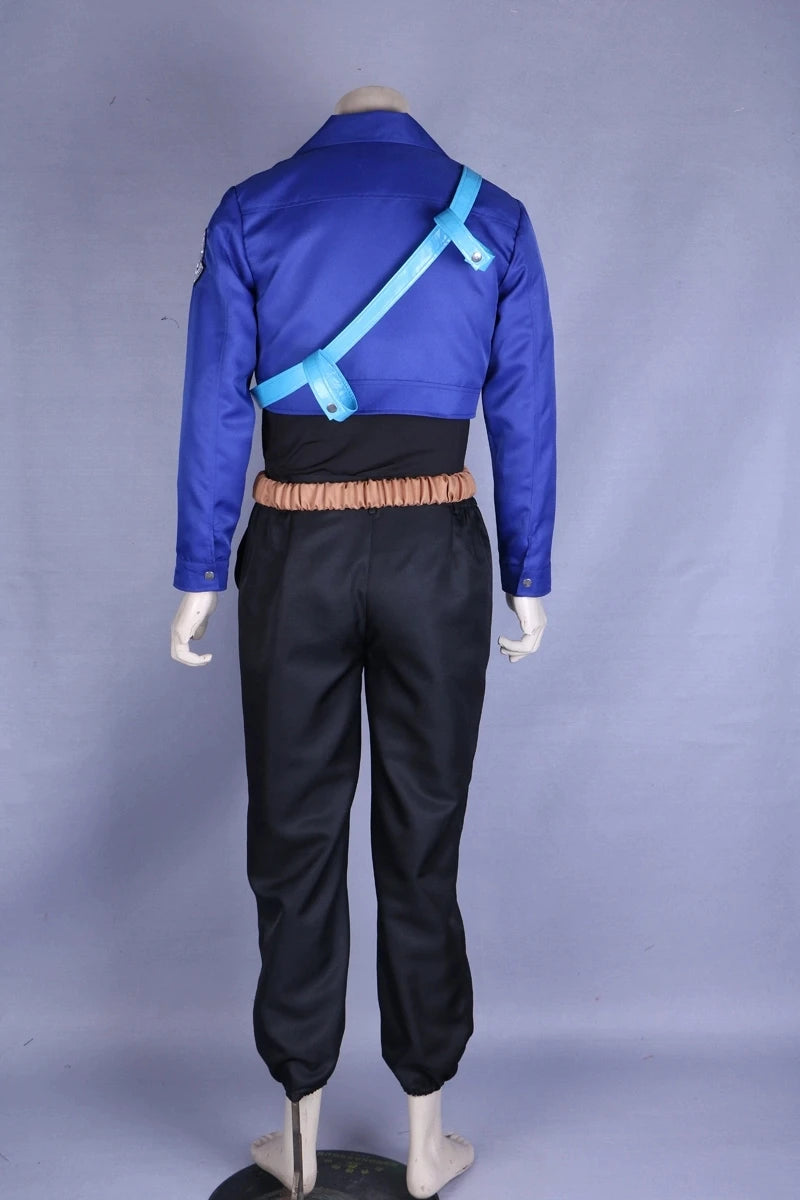 Costume Dragon Ball - Trunks avec veste bleue et perruque violette