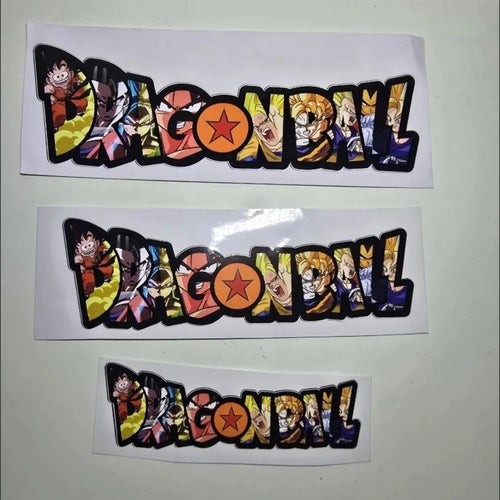 Sticker pour voiture Dragon Ball - logo aux portraits des personnages