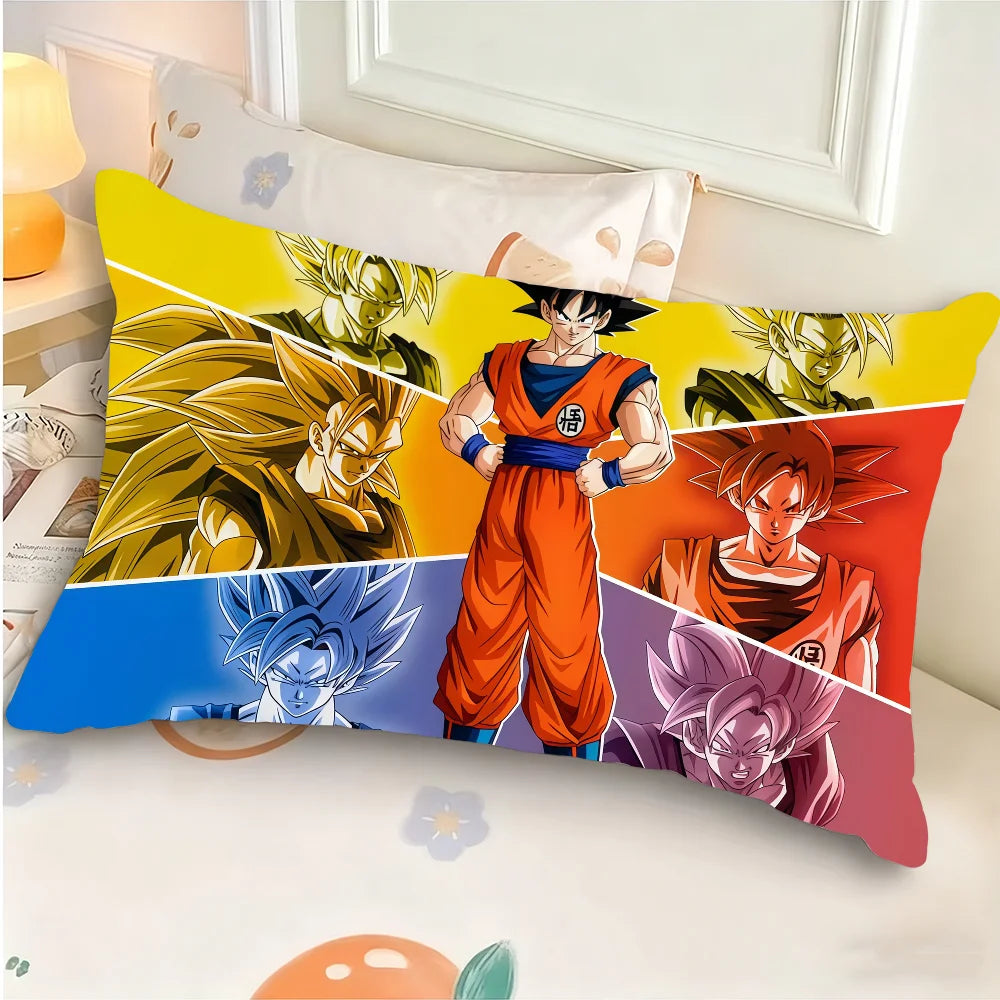Fodera per cuscino rettangolare Dragon Ball - trasformazioni di Goku