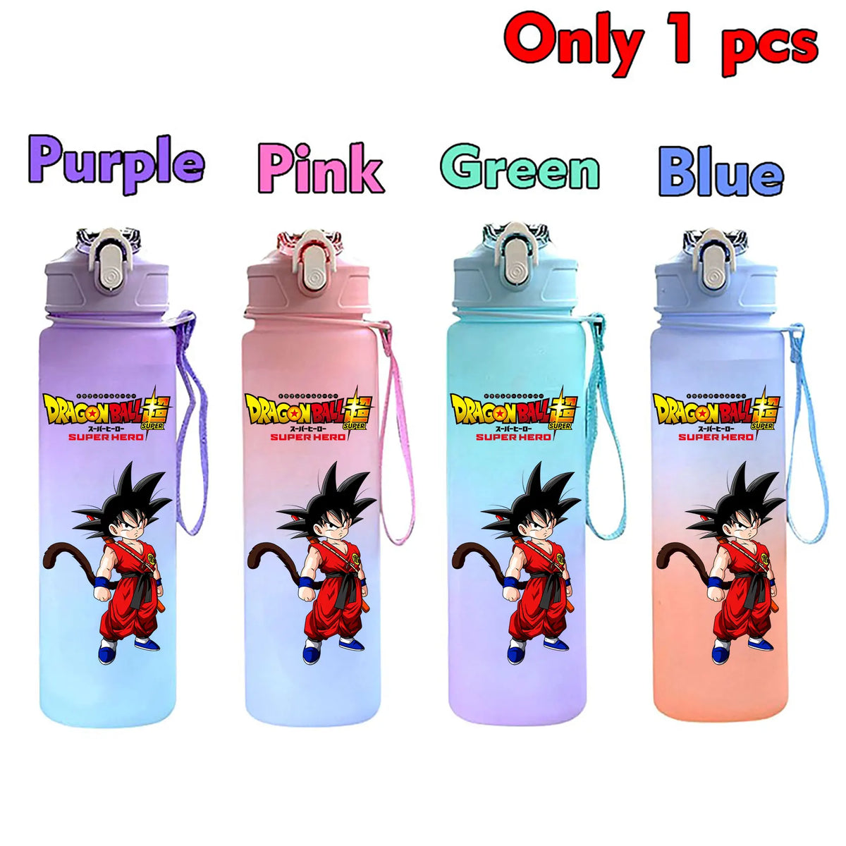 750 ml Dragon Ball bottle - Goku Vegeta and Trunks