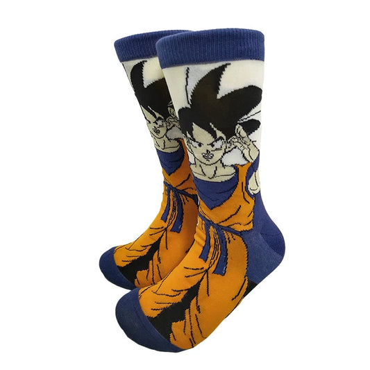 Calze blu e arancioni Dragon Ball - Goku pronto alla battaglia