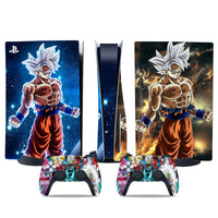 Goku Ultra Instinct et auras bleue et dorée