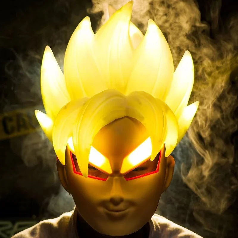 Geel Dragon Ball lichtmasker - Goku Super Saiyan