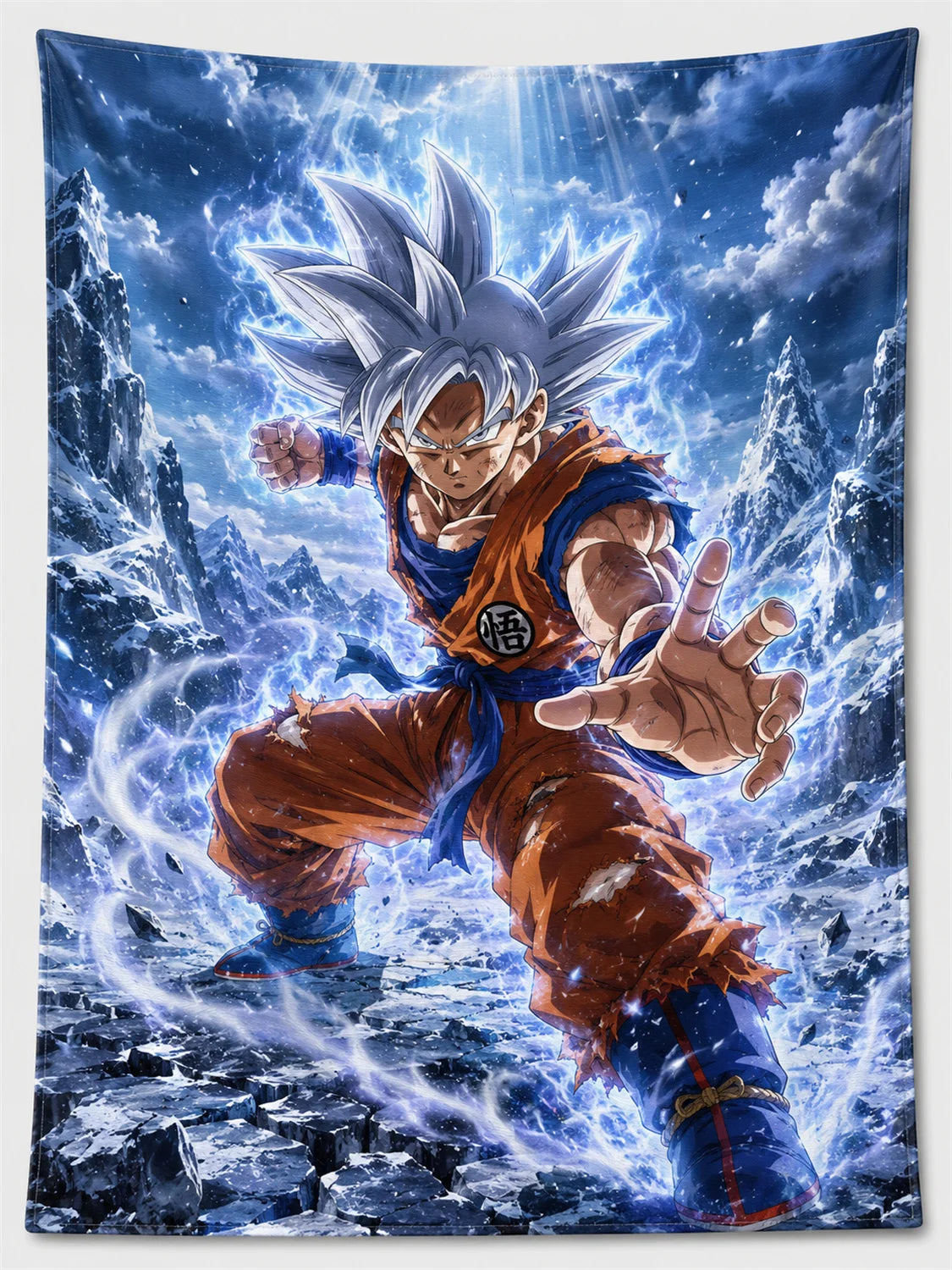 Dragon Ball Wand hängen - Goku Super Saiyan von hinten und Shenron