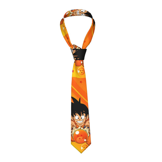 Cravate orange Dragon Ball - Goku enfant et boule de cristal