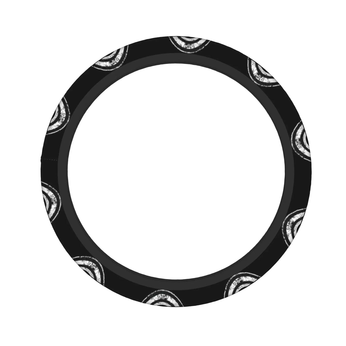 Dragon Ball steering wheel cover - Goku and warriors on orange background