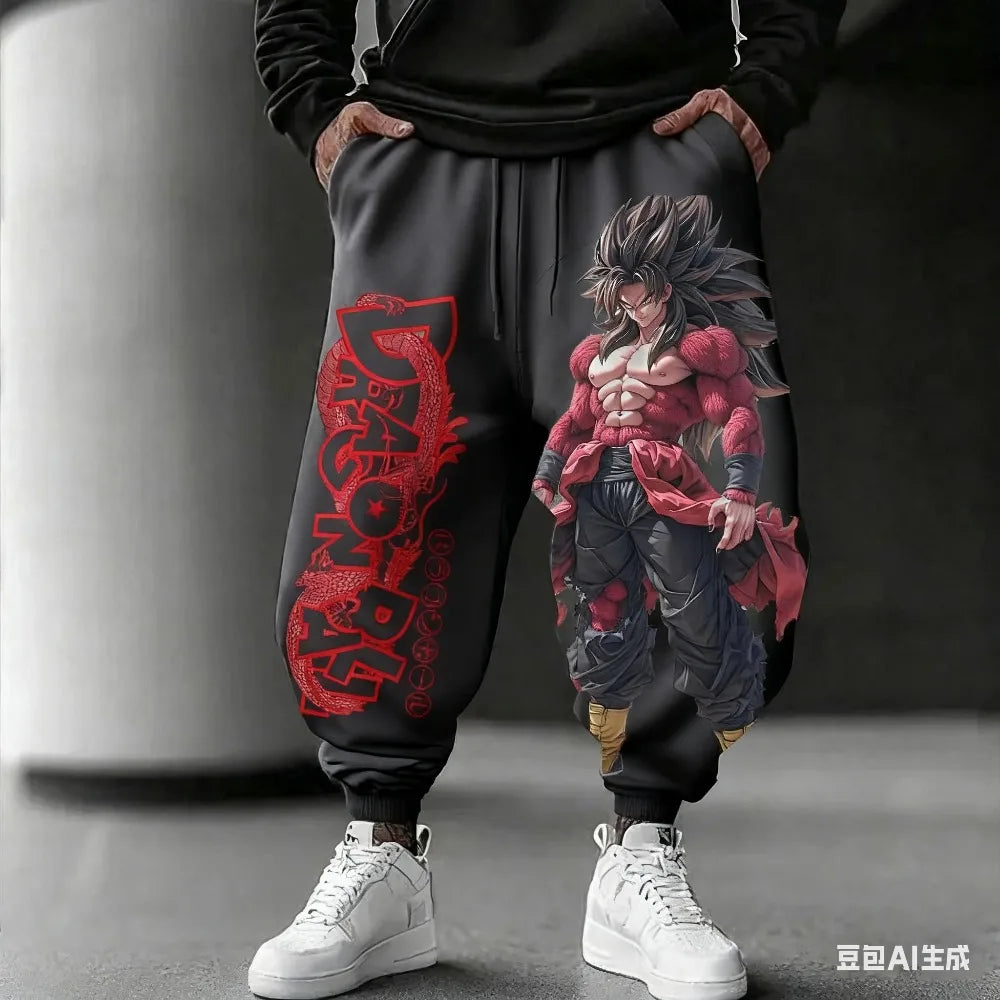 Dragon Ball White Jogging Pants - Goku Super Saiyan 4