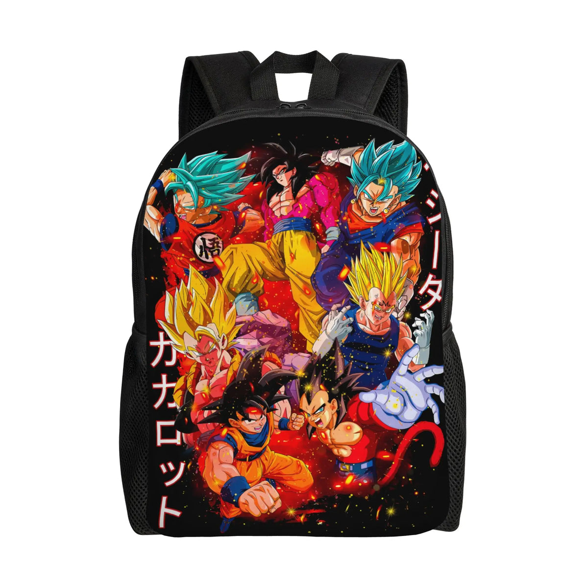 Mochila naranja Dragon Ball - Goku niño sosteniendo una bola de cristal