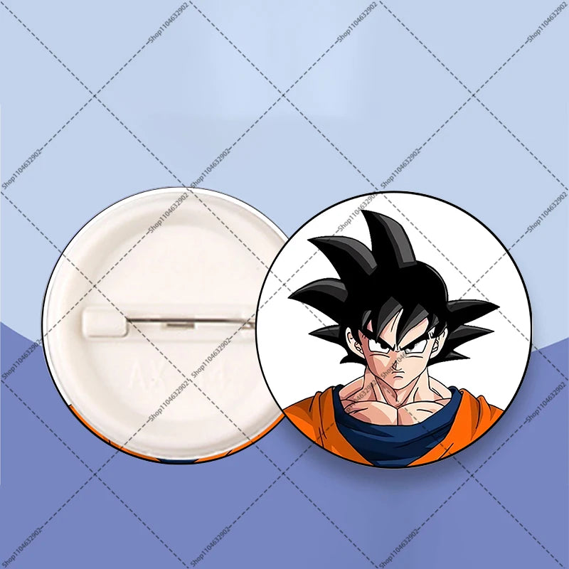 Distintivi rotondi Dragon Ball - Goku bambino e kanji Go