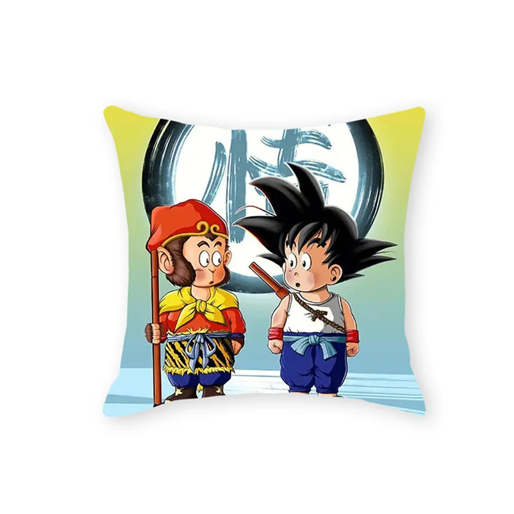 Dragon Ball zwarte kussenhoes - silhouetten voor een kristallen bol