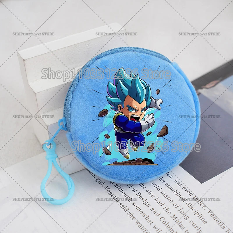 Porte-monnaie rond coloré Dragon Ball Goku et Shenron