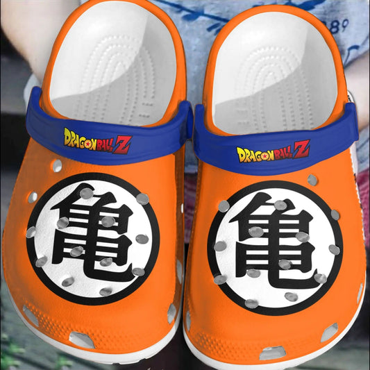 Sabots orange à semelles blanches Dragon Ball - grands emblèmes Kame