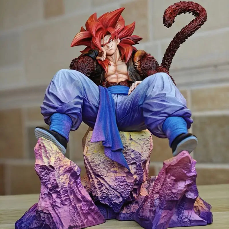 Action figure Dragon Ball - Gogeta Super Saiyan 4 seduto