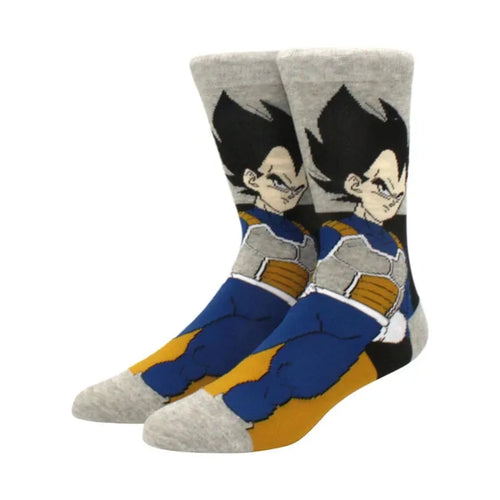 Calzini grigi e blu Dragon Ball - Vegeta in armatura