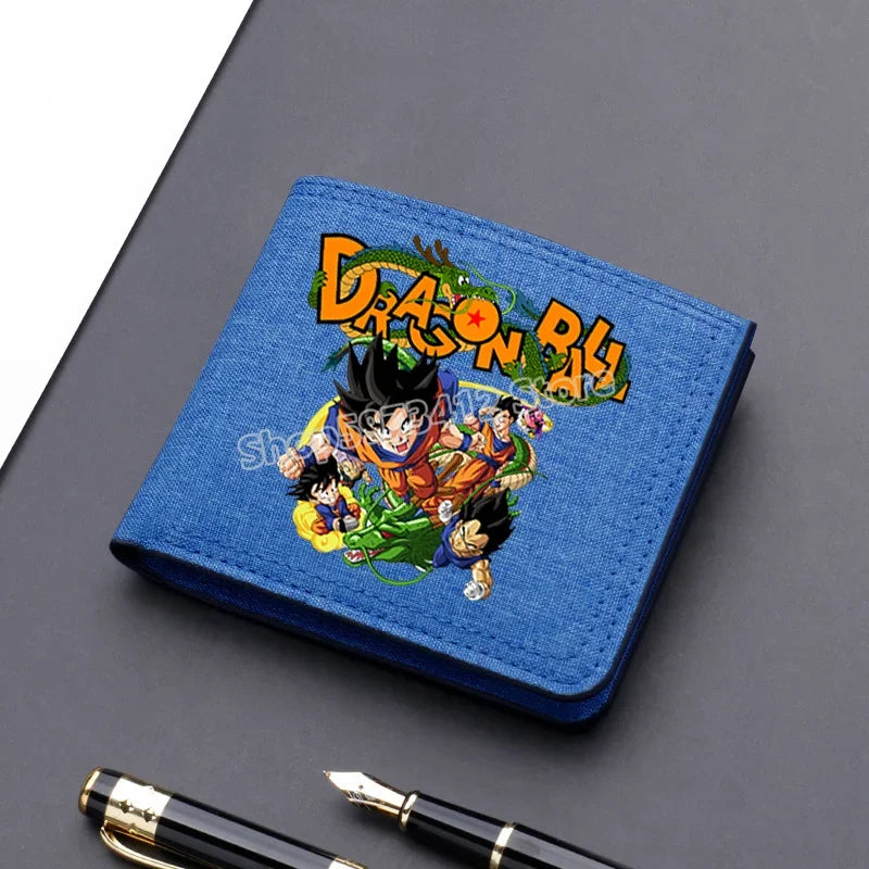 Dragon Ball patterned wallets - Ultra Instinct and Shenron child Goku