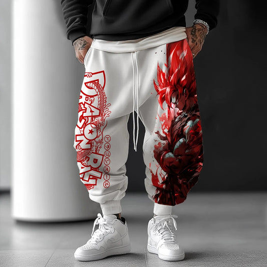 Dragon Ball Joggers - Goku Super Saiyan God rood op wit