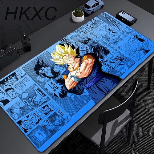 Sous-main Dragon Ball Vegetto Super Saiyan sur cases de manga bleues