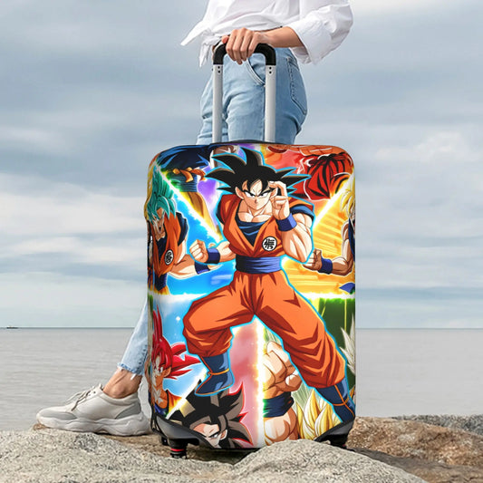 Dragon Ball Kofferschutz - Goku in Kampfpose und Portraits
