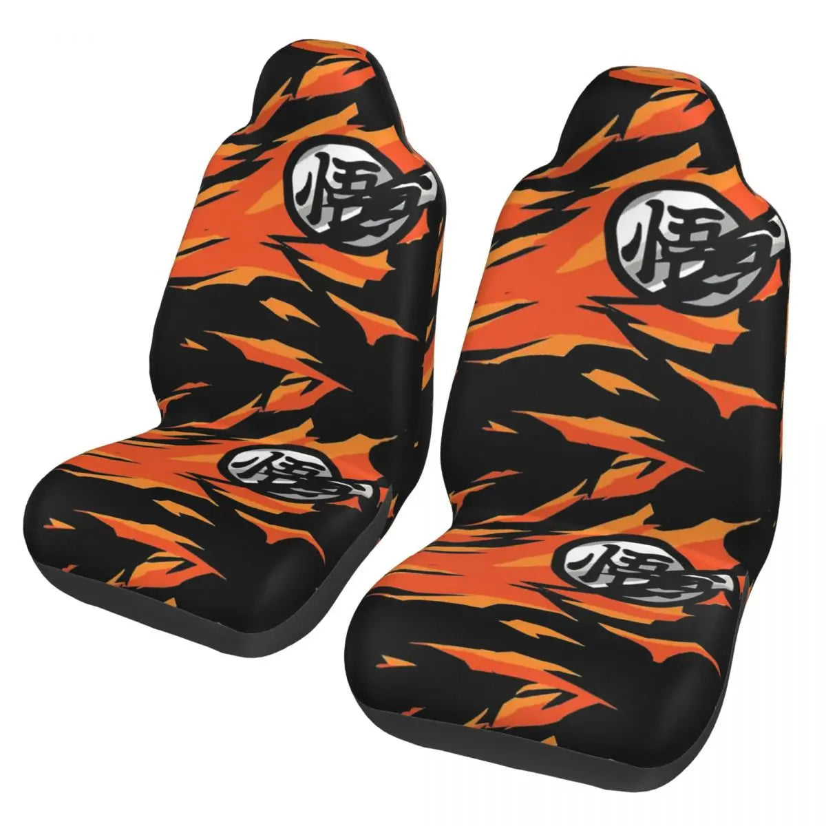 Coprisedili auto Dragon Ball - Goku Ultra Istinto su sfondo grigio