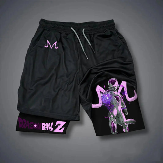 Short double couche noir Dragon Ball - Freezer violet