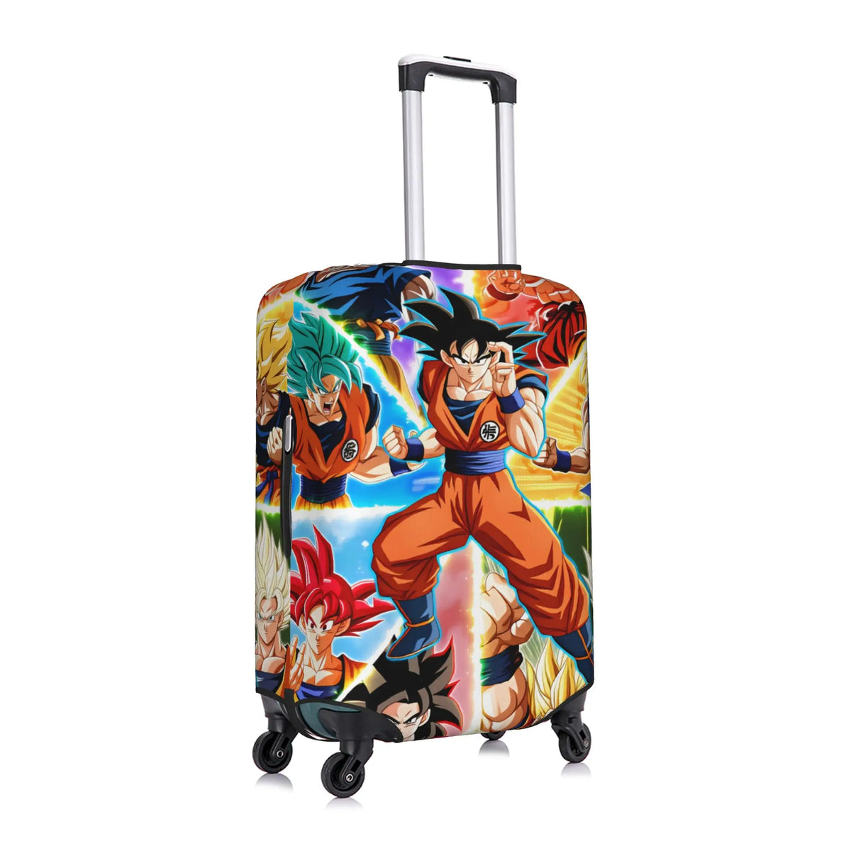 Dragon Ball kofferhoes - Goku en zijn vrienden in oranje chibi patronen