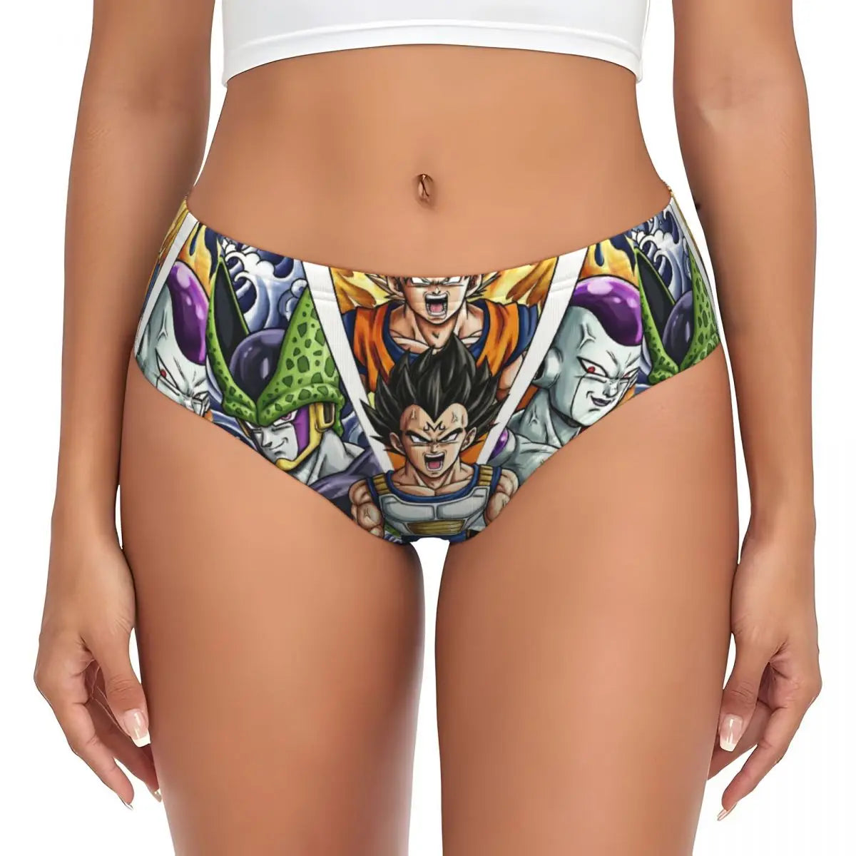 Mutandine multicolori Dragon Ball - Vegeta di fronte a Cell e Freezer