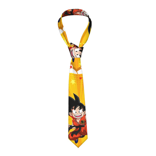Cravatta gialla Dragon Ball - Goku bambino e stelle