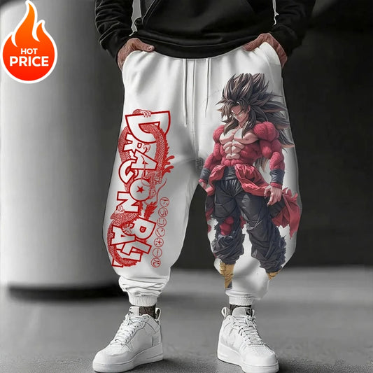 Dragon Ball White Jogging Pants - Goku Super Saiyan 4