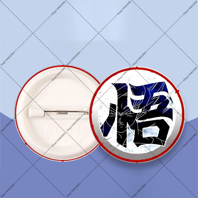 Distintivi rotondi Dragon Ball - Goku bambino e kanji Go