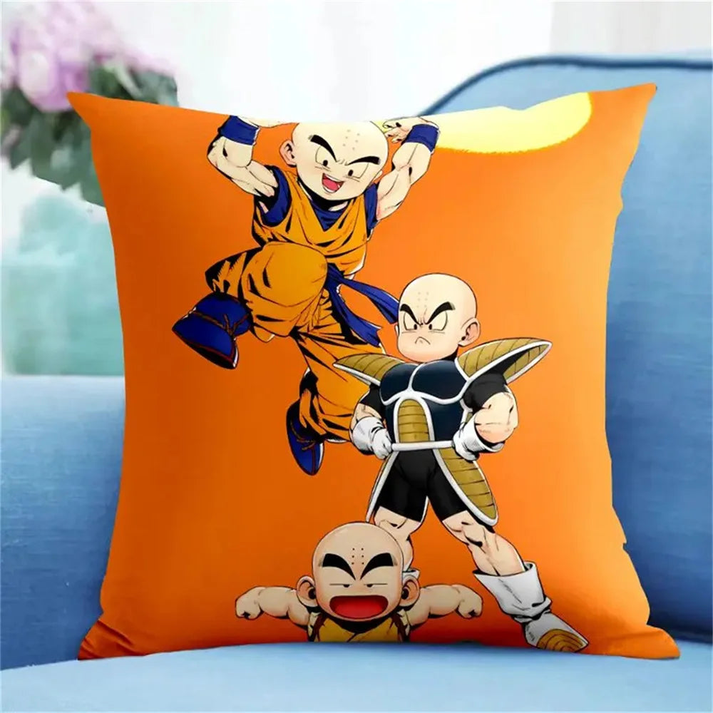 Dragon Ball zwarte kussenhoes - silhouetten voor een kristallen bol