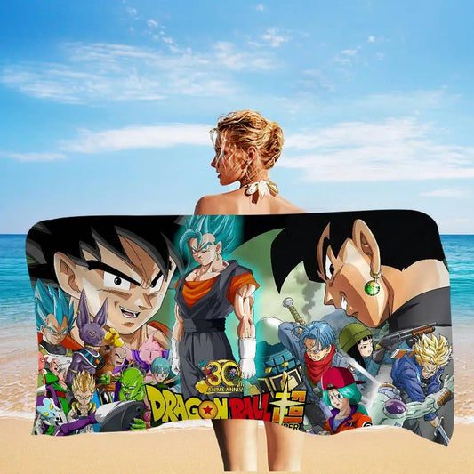 Dragon Ball Strandtuch - Goku und Vegeta in persönlichen Porträts