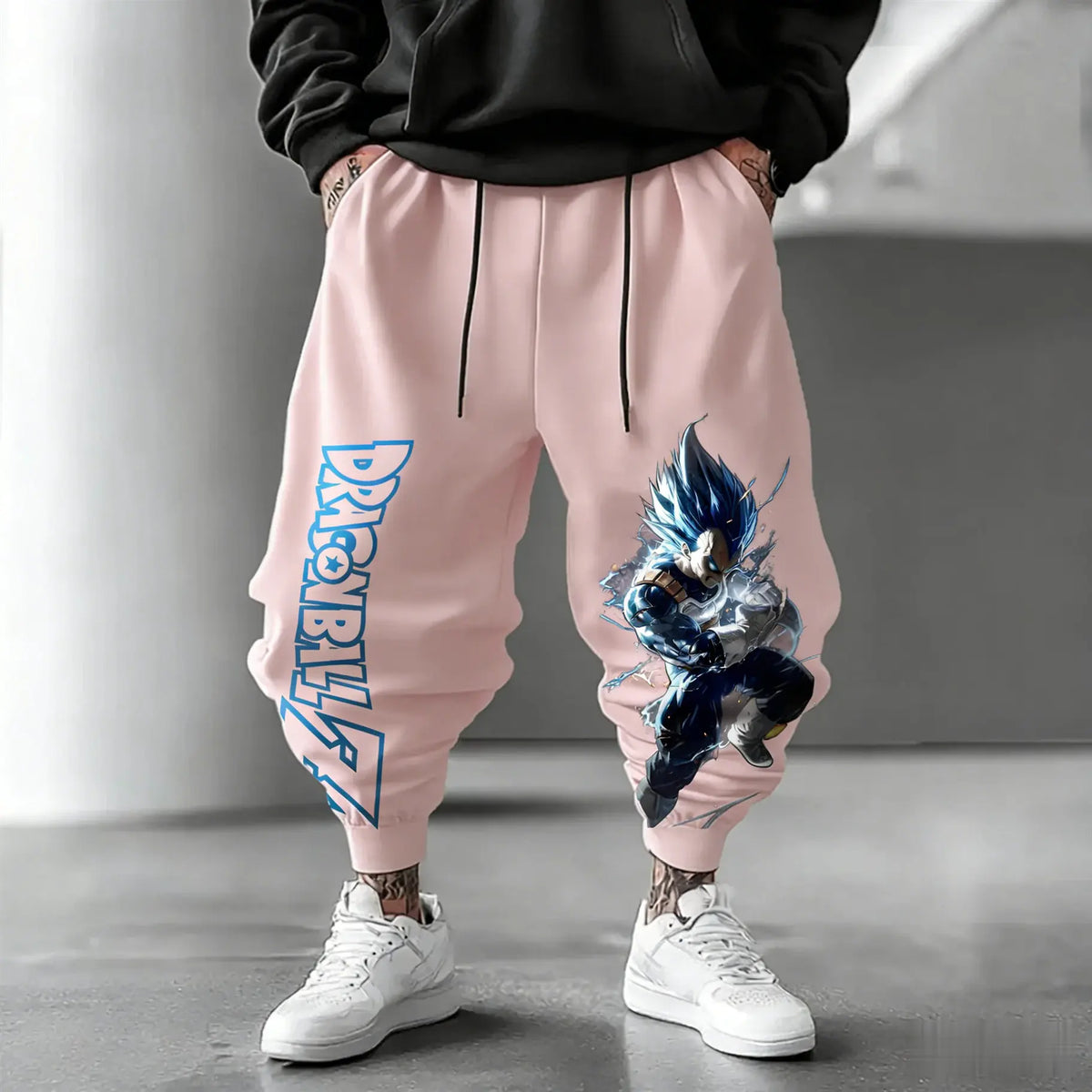 Dragon Ball jogging pants - Vegeta Super Saiyan Blue pink